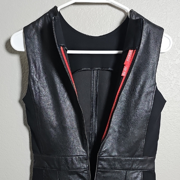 SPANX Black Leather Midi Dress - Picture 8 of 14